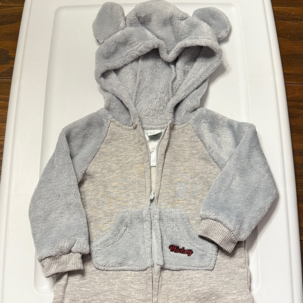 Disney Gray Baby Onesie